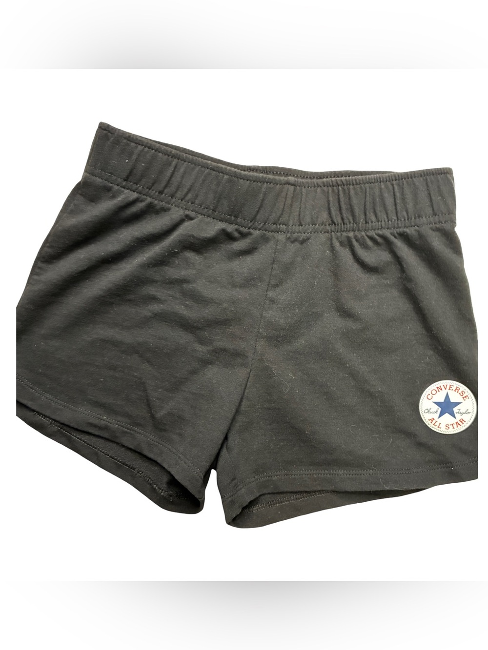 Converse Girls Chuck Taylor Patch Knit Athletic Shorts Black Size Large